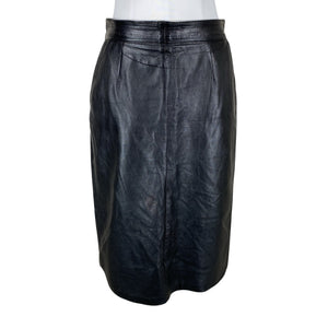 Unisex Handmade - Leather skirt, size 38 - Black (1)