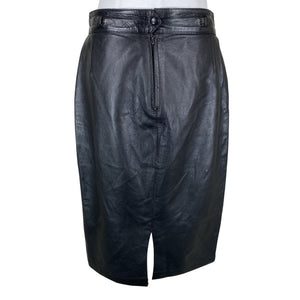 Unisex Handmade - Leather skirt, size 38 - Black (2)