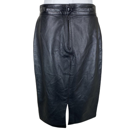 Unisex Handmade - Leather skirt, size 38 - Black (2)