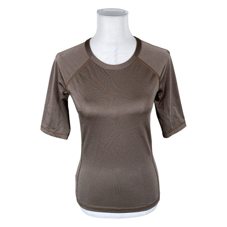 Unisex Arket - Sports shirt, short sleeve, size 38 - Brown ()