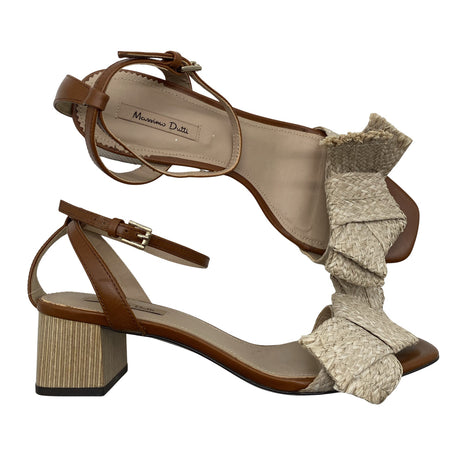 Unisex Massimo Dutti - Heeled sandals, size 39 - Brown ()