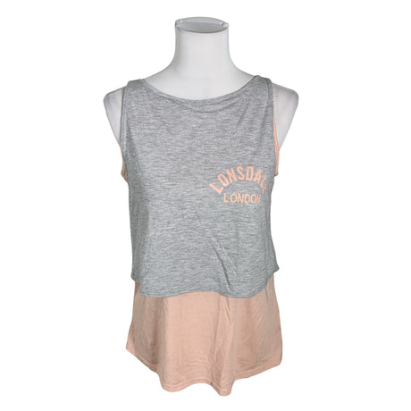 Unisex Lonsdale - Tricot tank top, size 38 - Light pink ()
