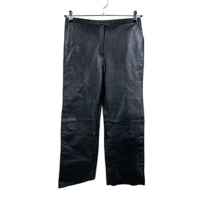 Unisex Big-L - Leather pants, size 38 - Black (1)