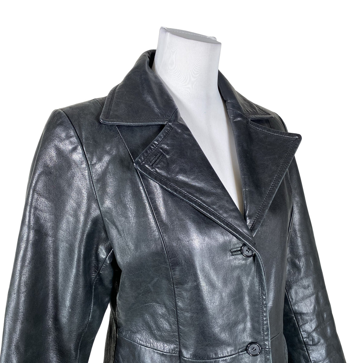 Unisex Rock'n Blue - Leather jacket, size 36 - Black (3)