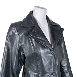 Unisex Rock'n Blue - Leather jacket, size 36 - Black (3)