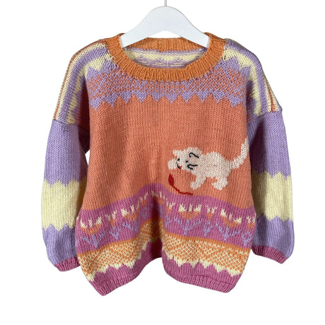 Unisex Handmade - Sweater, size 122 - 128 - Orange ()