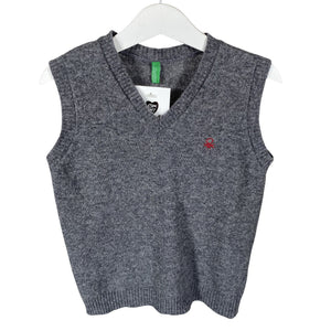 Unisex Benetton - Knit vest, size 104 - 110 - Gray (1)