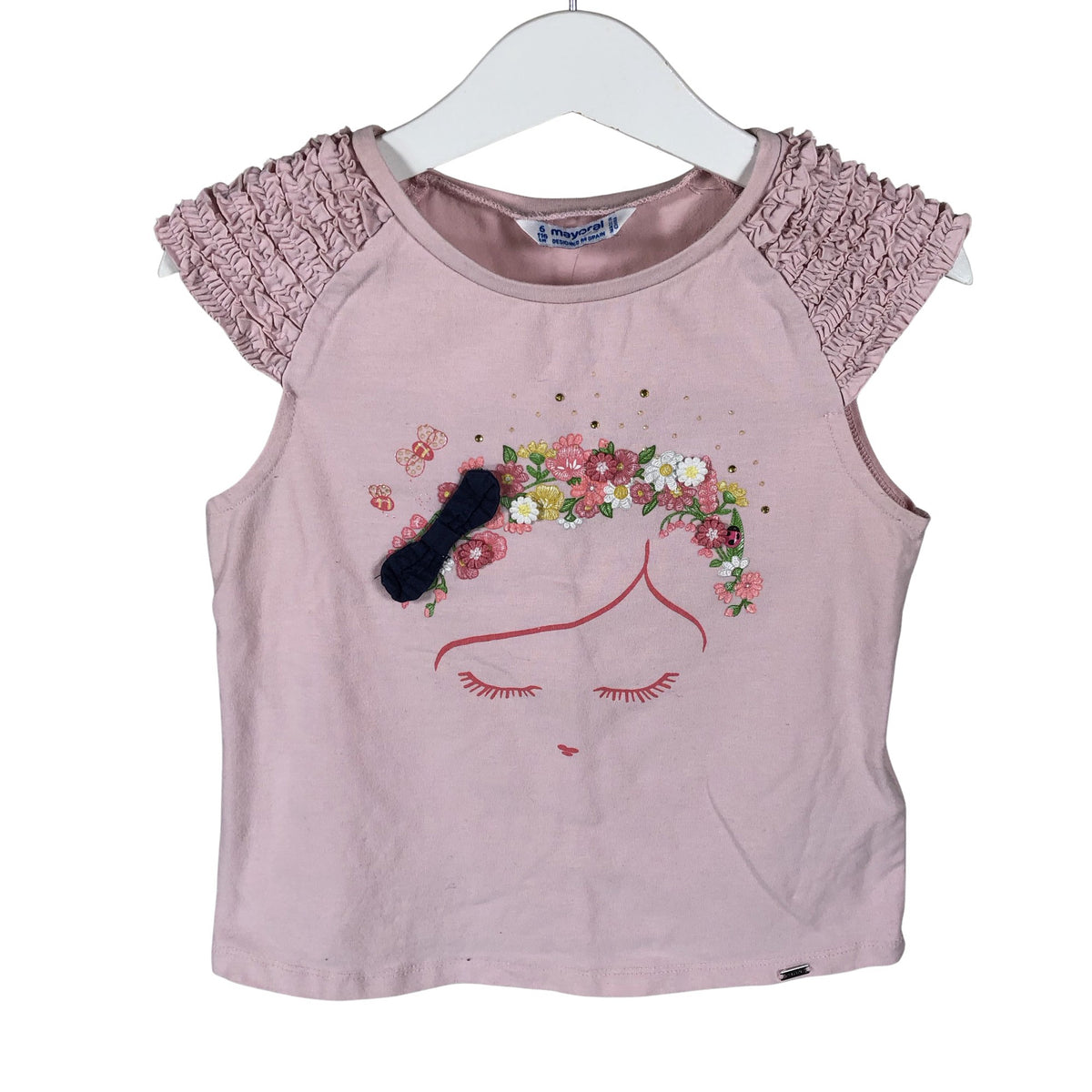 Unisex Mayoral - T-shirt, size 110 - 116 - Light pink (1)