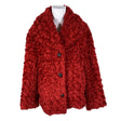 Unisex Kriss - Faux fur coat, size 38 - Red ()