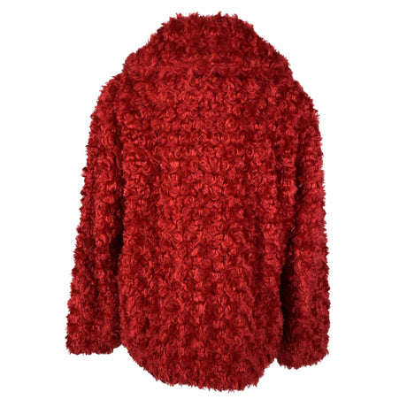 Unisex Kriss - Faux fur coat, size 38 - Red (2)