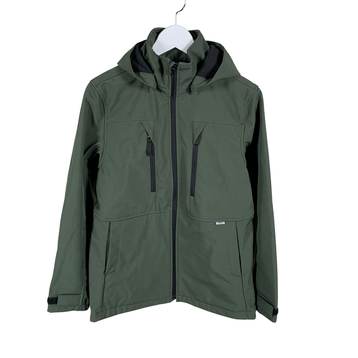 Unisex Name It - Soft shell jacket, size 158 - 164 - Green (1)