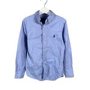Unisex Ralph Lauren - Collared shirt, size 122 - 128 - Light blue (1)