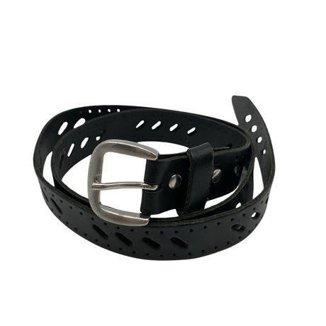 Unisex Nini's - Leather belt, size Ei kokoa - Black ()