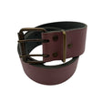 Unisex Nini's - Leather belt, size Ei kokoa - Wine red ()
