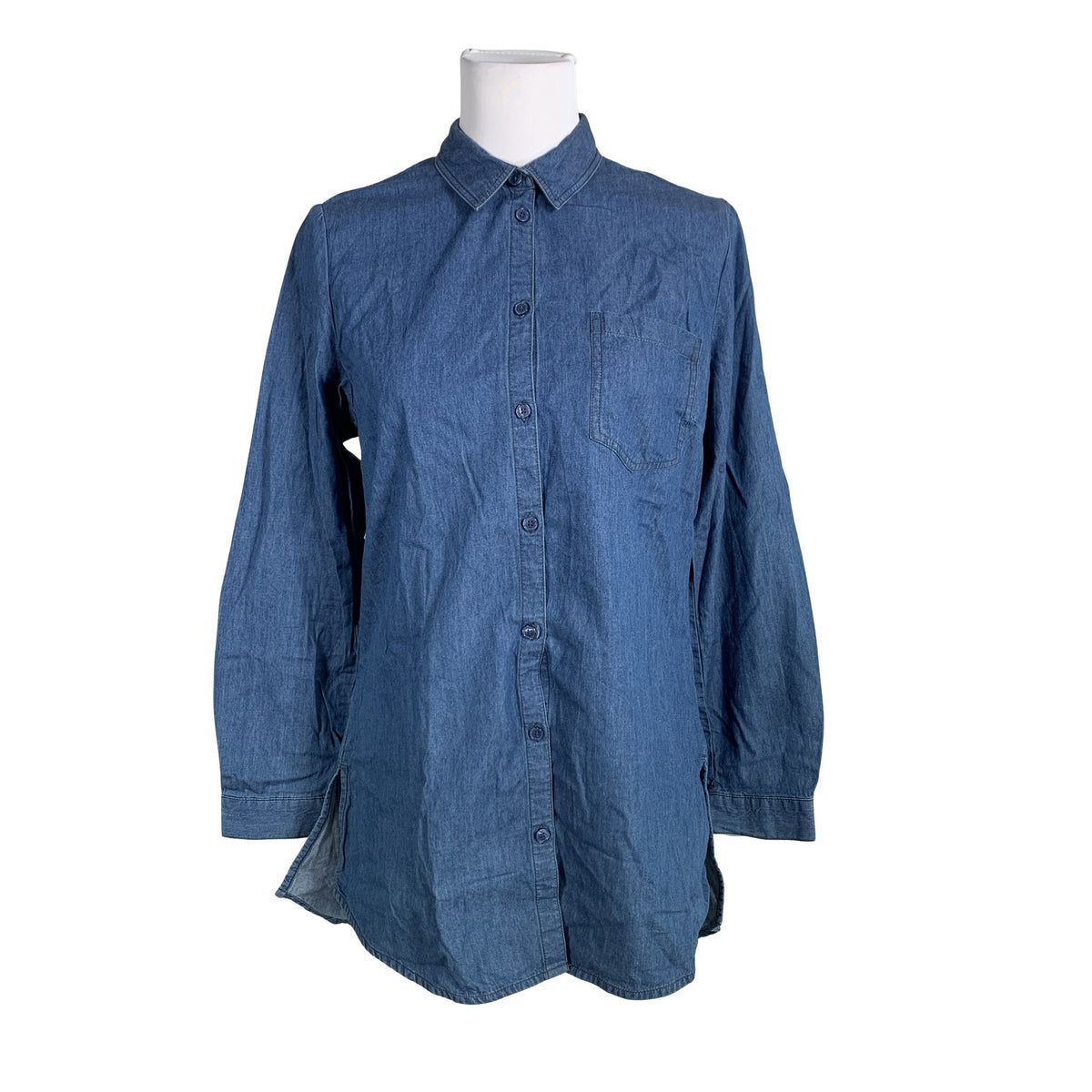 Unisex Your Face - Denim shirt, size 38 - Blue (1)