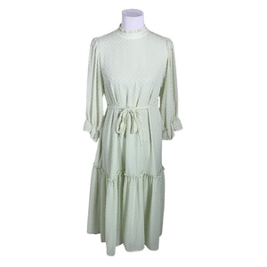 Unisex Selected - Schiffon dress, size 38 - Green (1)
