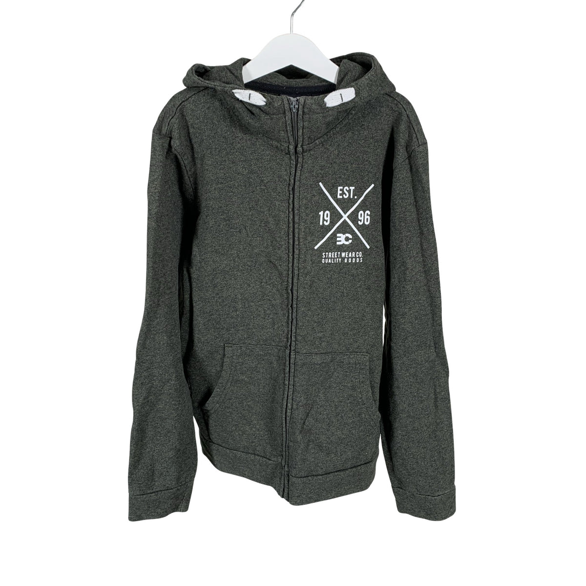 Unisex Boy-Cot - Hoodie, size 146 - 152 - Gray (1)