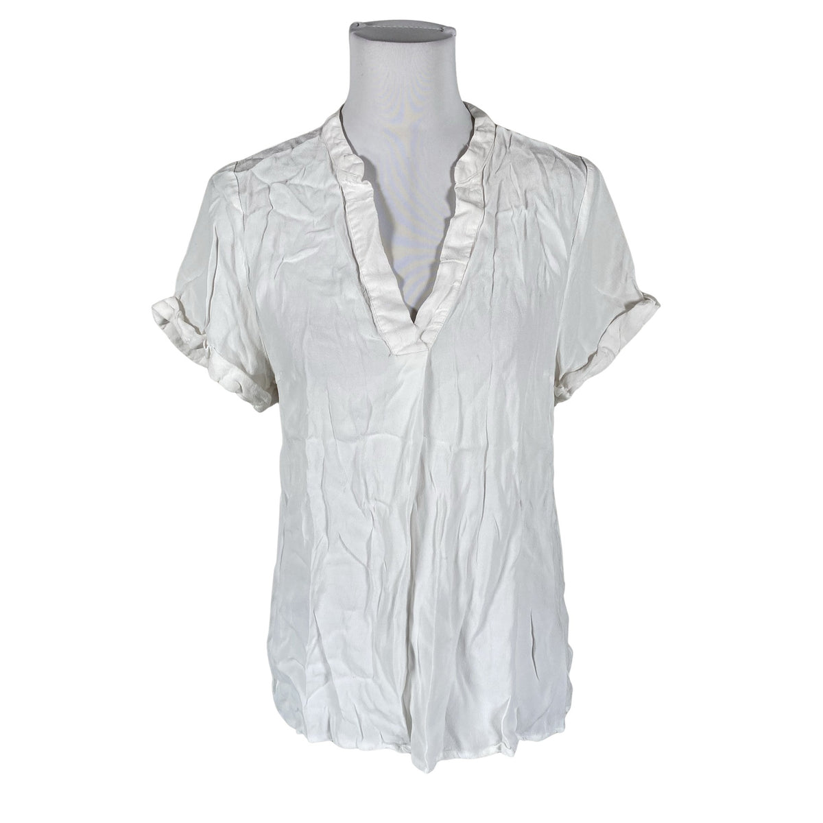 Unisex Saint Tropez - Short-sleeved blouse, size 36 - White (1)