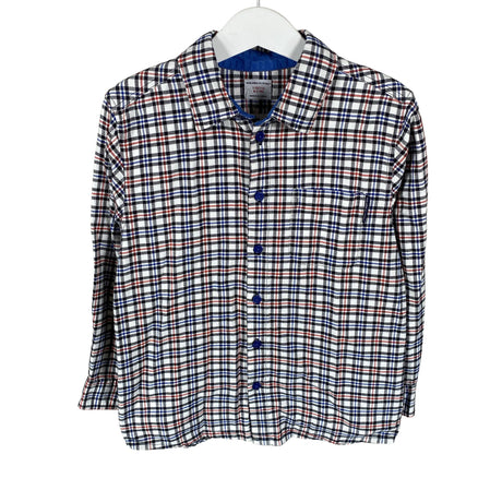Unisex Polarn O. Pyret - Collared shirt, size 110 - 116 - Blue ()