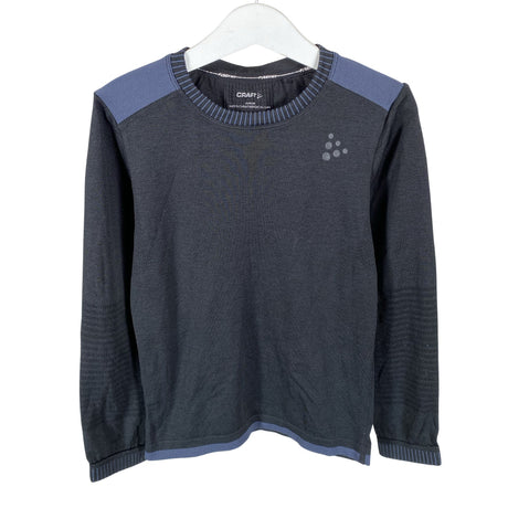 Unisex Craft - Sports shirt, long sleeve, size 122 - 128 - Black ()