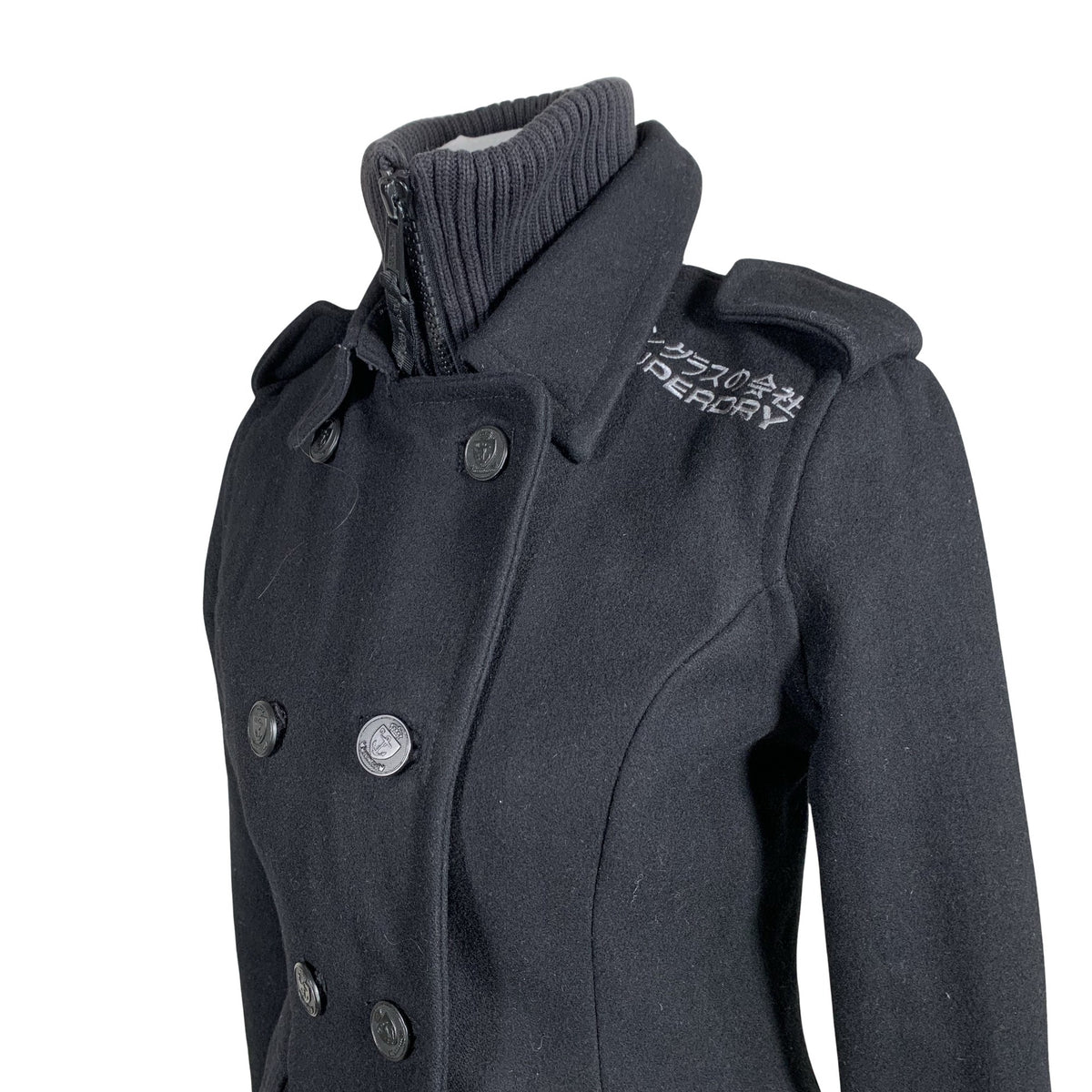 Unisex Superdry - Wool coat, size 36 - Black (2)