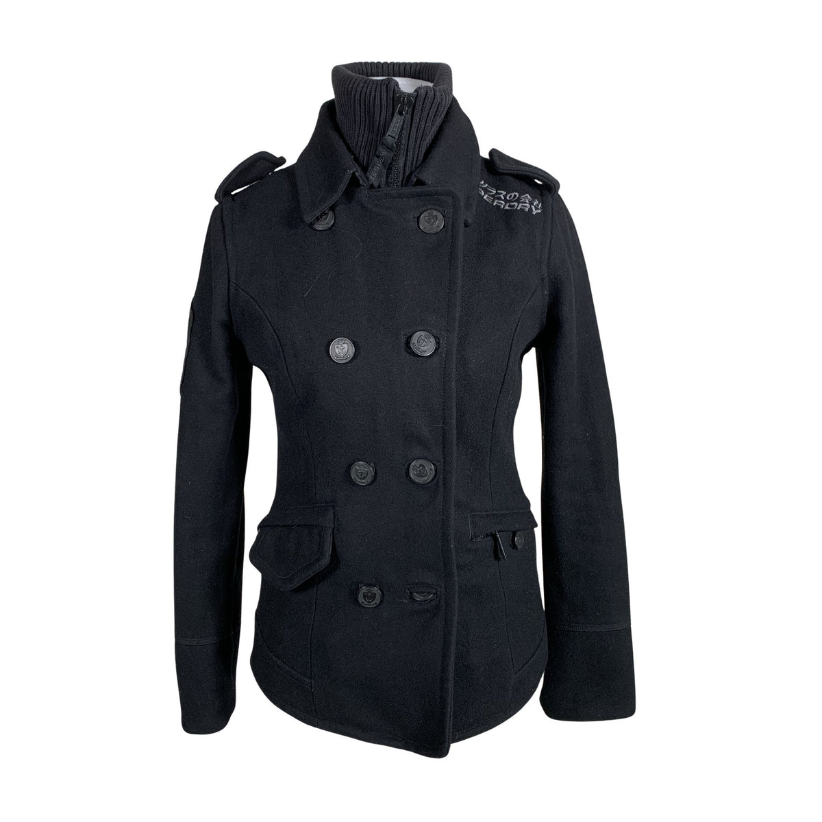 Unisex Superdry - Wool coat, size 36 - Black (1)