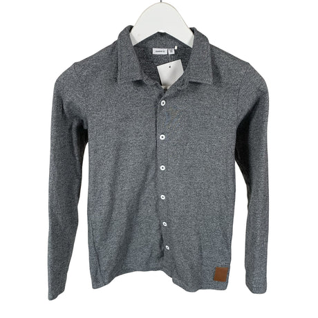 Unisex Name It - Collared shirt, size 134 - 140 - Gray ()
