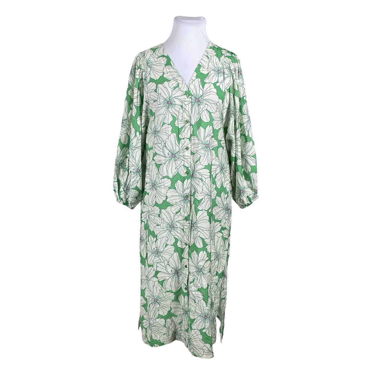 Unisex Lindex - Schiffon dress, size 44 - Green (1)