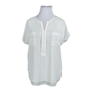 Unisex Opus - Short-sleeved blouse, size 44 - White (1)