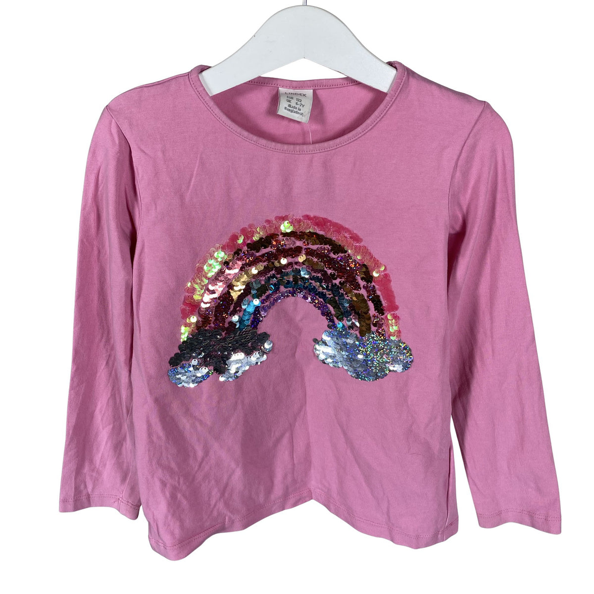 Unisex Lindex - Tricot shirt, size 116 - 122 - Light pink (1)