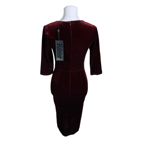 Unisex Killstar - Party dress, size 34 - Wine red (2)