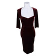 Unisex Killstar - Party dress, size 34 - Wine red ()