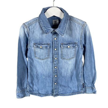 Unisex Polarn O. Pyret - Denim shirt, size 116 - 122 - Blue ()