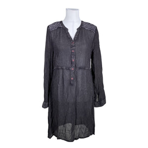 Unisex Cream - Schiffon dress, size 40 - Gray (1)