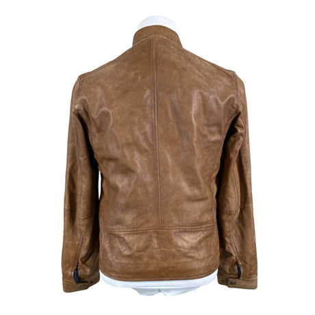 Unisex Massimo Dutti - Leather jacket, size M - Brown (2)