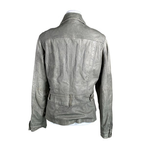 Unisex Kello - Leather jacket, size 40 - Gray (2)