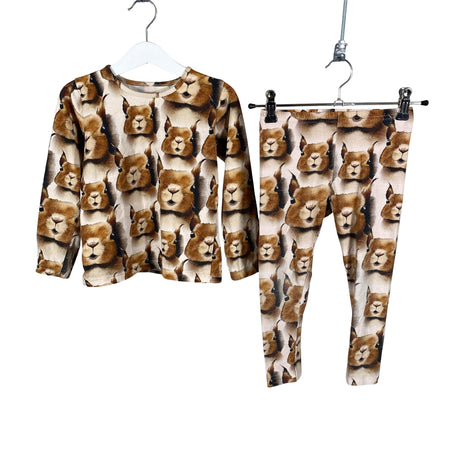 Unisex Metsola - Tricot shirt, size 98 - 104 - Brown ()