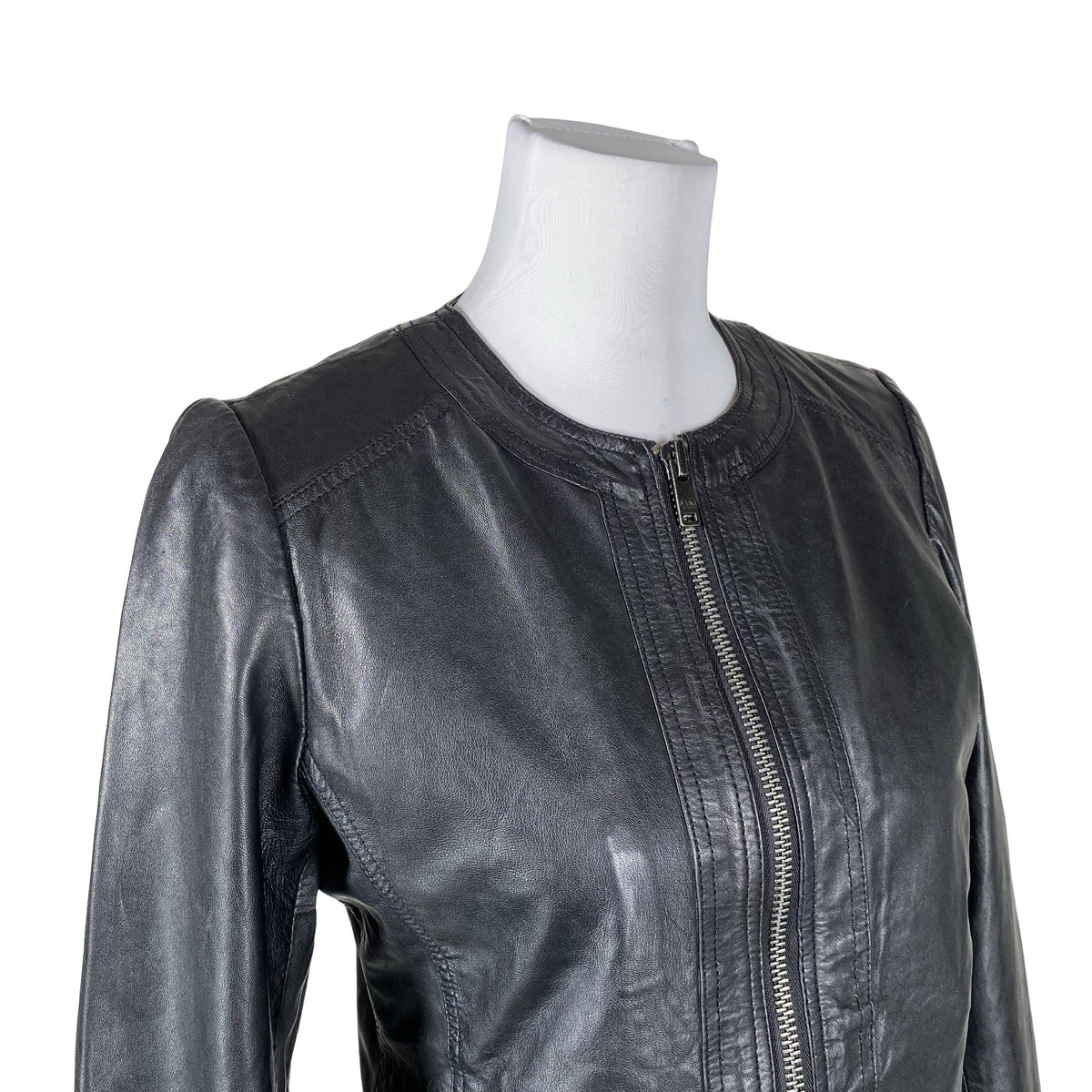 Unisex Saki - Leather jacket, size 36 - Black (3)