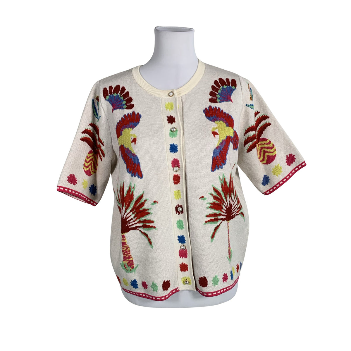 Unisex Milano Italy - Cardigan, size 40 - Natural white (1)