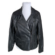 Unisex Zizzi - Leather jacket, size 44 - Black ()