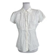 Unisex Fransa - Short-sleeved blouse, size 38 - White ()