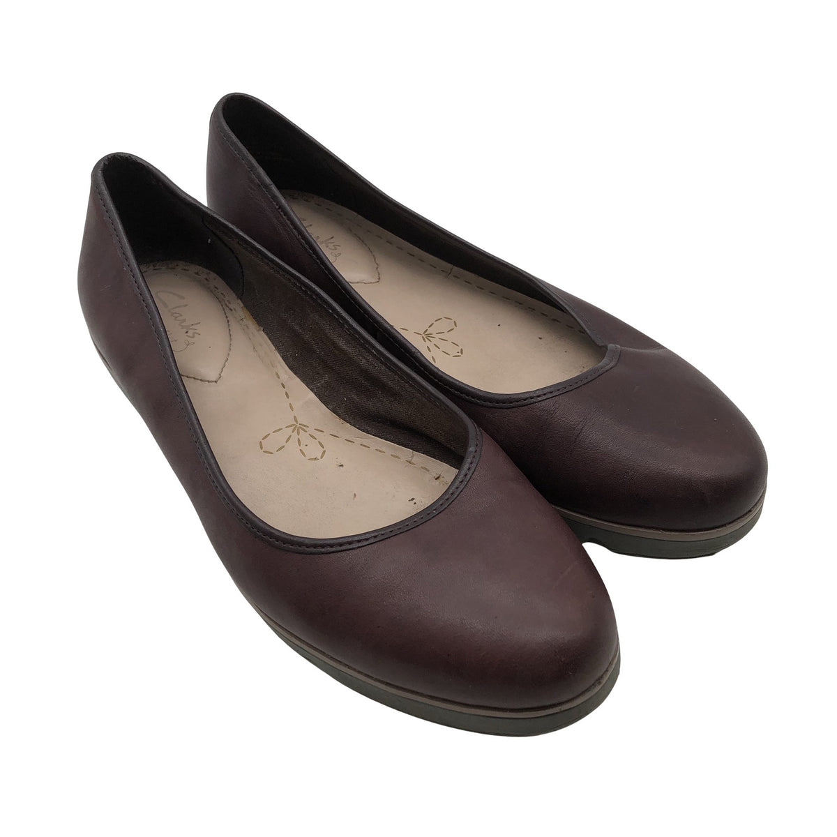 Unisex Clarks - Ballerinas, size 39 - Brown (2)
