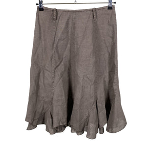 Unisex Puro Lino - Fabric skirt, size 38 - Brown (1)