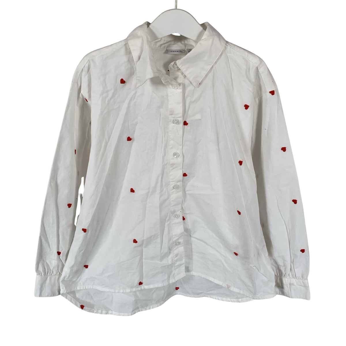 Unisex Name It - Collared shirt, size 122 - 128 - White (1)