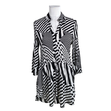 Unisex Kriss - Schiffon tunic, size 40 - Black ()