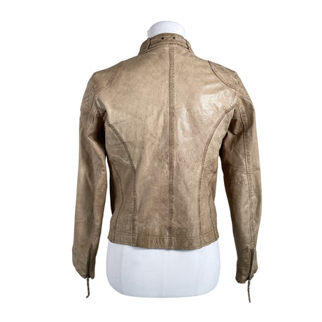Unisex Rock'n Blue - Leather jacket, size 38 - Beige (2)