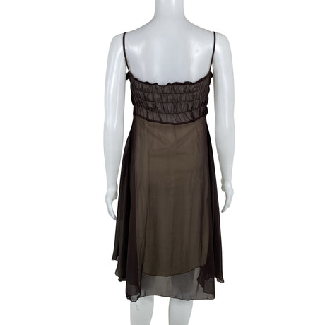 Unisex Handmade - Schiffon dress, size 36 - Brown (2)