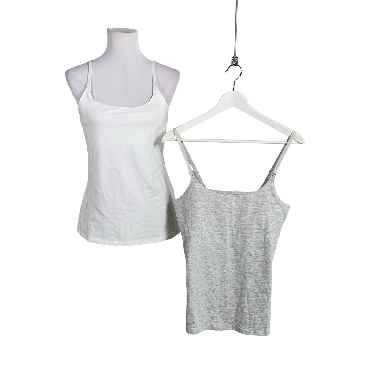 Unisex H&M Mama - Tricot tank top, size 38 - White (1)