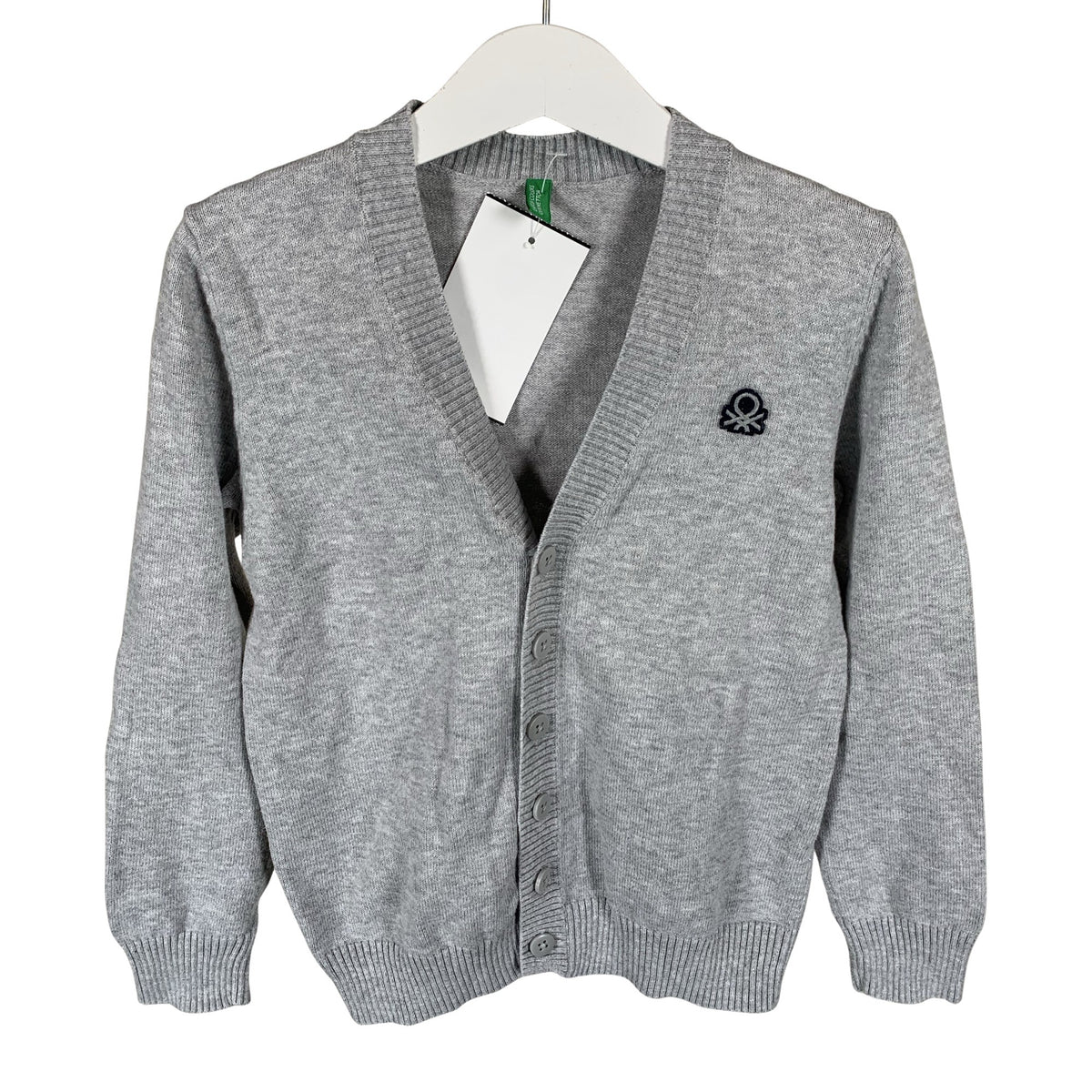 Unisex Benetton - Cardigan, size 116 - 122 - Gray (1)