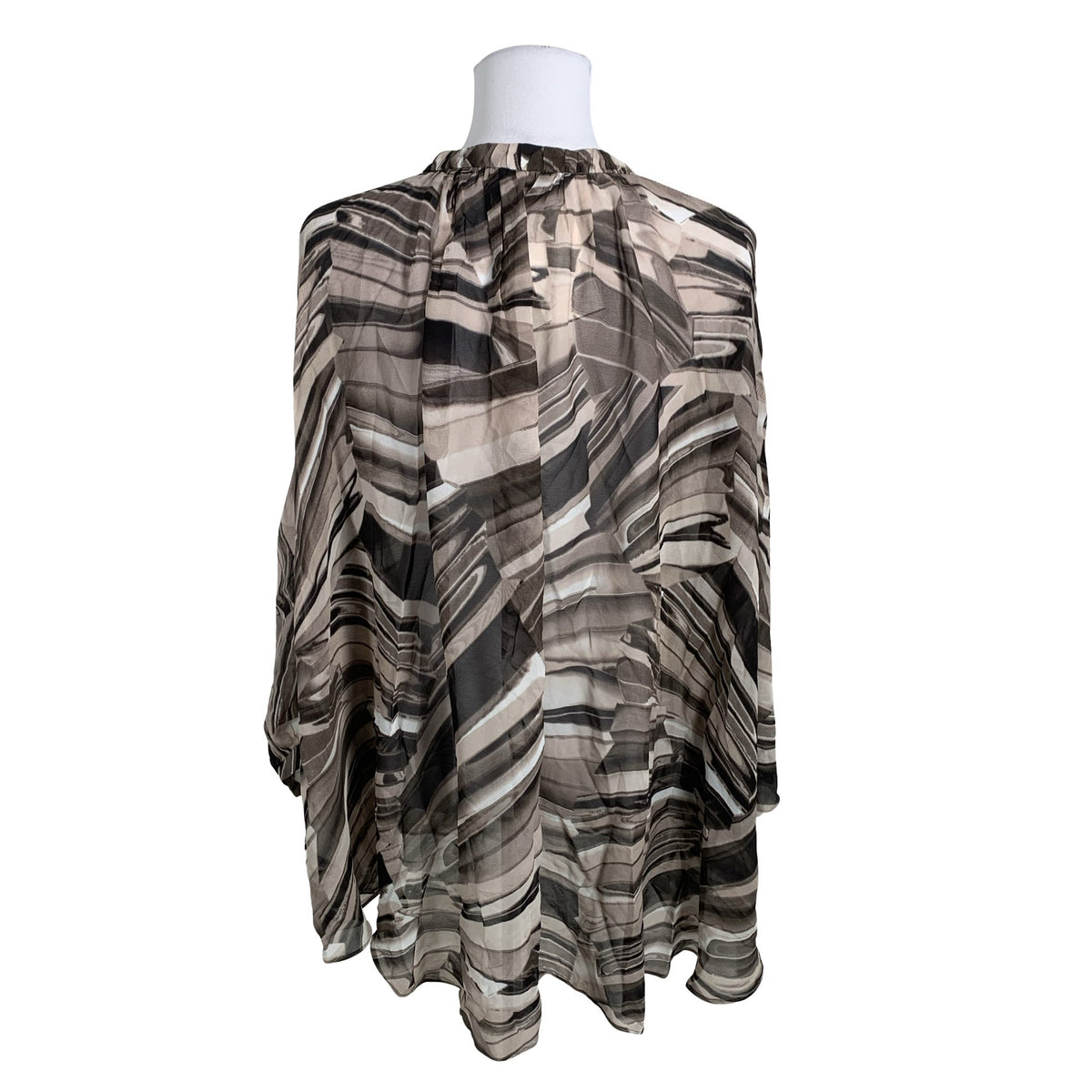 Unisex Gustav - Schiffon tunic, size 40 - Brown (2)